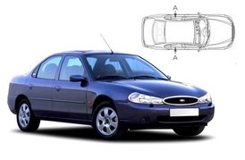 Sluneční clony na okna - FORD Mondeo hatchback/sedan (1993-2000) - Len na bočné stahovacie sklá (FOR-MOND-5-X/18)