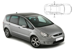 Sluneční clony na okna - FORD S-MAX (2006-2010) - Len na bočné stahovacie sklá (FOR-SMAX-5-A/18)