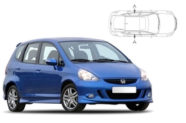 Sluneční clony na okna - HONDA Jazz hatchback (2002-2008) - Len na bočné stahovacie sklá (HON-JAZZ-5-A/18)