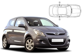 Sluneční clony na okna - HYUNDAI i20 hatchback 3dv. (2008-2014) - Len na bočné stahovacie sklá (HYU-I20-3-A/18)