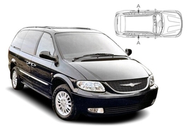 Sluneční clony na okna - CHRYSLER Grand Voyager (2001-2008) - Len na bočné stahovacie sklá (CHR-GRVO-5-A/18)