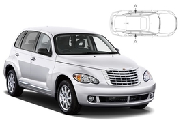 Sluneční clony na okna - CHRYSLER PT Cruiser (2000-2010) - Len na bočné stahovacie sklá (CHR-PT-5-A/18)