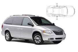 Sluneční clony na okna - CHRYSLER Voyager (2001-2008) - Len na bočné stahovacie sklá (CHR-VOY-5-X/18)