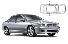 Sluneční clony na okna - JAGUAR X-Type sedan (2004-2009) - Len na bočné stahovacie sklá (JAG-XTYP-4-B/18)