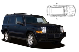 Sluneční clony na okna - JEEP Commander (2006-2010) - Len na bočné stahovacie sklá (JEE-COMM-5-A/18)