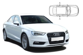 Sluneční clony na okna - AUDI A3/S3 Sedan (2013-2020) - Len na bočné stahovacie sklá (AU-A3-4-B/18)