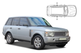 Sluneční clony na okna - LAND ROVER GROUP Range Rover (2002-2012) - Len na bočné stahovacie sklá (LRO-RR-5-A/18)