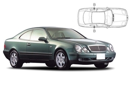 Sluneční clony na okna - MERCEDES-BENZ Serie CLK coupé (1997-2002) - Len na bočné stahovacie sklá (MB-CLK-2-A/18)