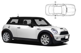 Sluneční clony na okna - MINI (BMW) Coupé (2006-) - Len na bočné stahovacie sklá (MIN-ONE-3-B/18)