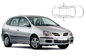 Sluneční clony na okna - NISSAN Almera Tino (2003-2006) - Len na bočné stahovacie sklá (NIS-ALMT-5-B/18)