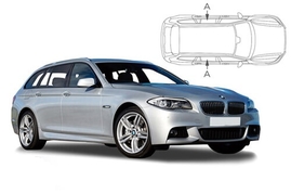 Sluneční clony na okna - BMW Serie 5 Combi (2010-2017) - Len na bočné stahovacie sklá (BMW-5SER-E-C/18)