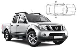 Sluneční clony na okna - NISSAN Navara (2005-2015) - Len na bočné stahovacie sklá (NIS-NADC-4-B/18)