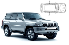 Sluneční clony na okna - NISSAN Patrol (1997-2010) - Len na bočné stahovacie sklá (NIS-PATR-5-A/18)