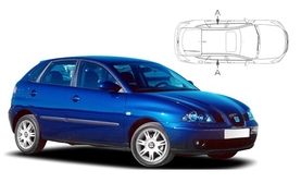 Sluneční clony na okna - SEAT Ibiza hatchback 5dv. (2002-2008) - Len na bočné stahovacie sklá (SEA-IBIZ-5-A/18)