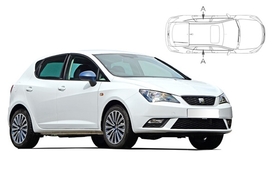 Sluneční clony na okna - SEAT Ibiza hatchback 5dv. (2008-2017) - Len na bočné stahovacie sklá (SEA-IBIZ-5-B/18)