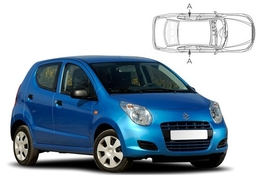 Sluneční clony na okna - SUZUKI Alto hatchback (2009-) - Len na bočné stahovacie sklá (SUZ-ALTO-5-A/18)