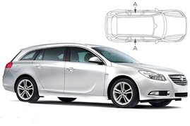 Sluneční clony na okna - OPEL Insignia kombi (2009-2017) - Len na bočné stahovacie sklá (VAU-INSI-E-A/18)