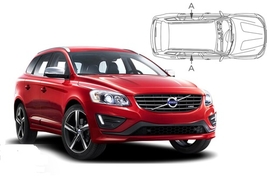 Sluneční clony na okna - VOLVO XC60 (2008-2017) - Len na bočné stahovacie sklá (VOL-XC60-5-A/18)