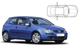 Sluneční clony na okna - VW Golf V. hatchback 3dv. (2003-2008) - Len na bočné stahovacie sklá (VW-GOLF-3-E/18)