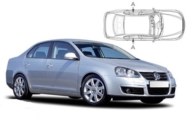 Sluneční clony na okna - VW Jetta Sedan (2005-2011) - Len na bočné stahovacie sklá (VW-JETT-4-A/18)