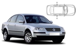 Sluneční clony na okna - VW Passat sedan (2001-2005) - Len na bočné stahovacie sklá (VW-PASS-4-A/18)