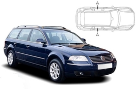 Sluneční clony na okna - VW Passat Combi (1996-2000) - Len na bočné stahovacie sklá (VW-PASS-E-A/18)