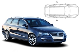 Sluneční clony na okna - VW Passat Combi (2005-2011) - Len na bočné stahovacie sklá (VW-PASS-E-B/18)