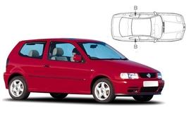 Sluneční clony na okna - VW Polo Hatchback 3dv (1994-2001) - Len na bočné stahovacie sklá (VW-POLO-3-A/18)