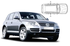 Sluneční clony na okna - VW Touareg (2002-2010) - Len na bočné stahovacie sklá (VW-TOUA-5-A/18)