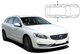 Sluneční clony na okna - VOLVO V60 Combi (2010-2018) - Len na bočné stahovacie sklá (VOL-V60-E-A/18)