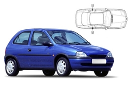 Sluneční clony na okna - OPEL Corsa hatchback (1993-2000) - Len na bočné stahovacie sklá (VAU-CORS-3-X/18)