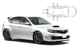 Sluneční clony na okna - SUBARU Impreza hatchback (2007-2012) - Komplet sada (SUB-IMPR-5-B)