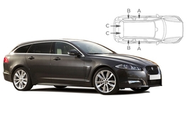 Sluneční clony na okna - JAGUAR XF Combi (2012-2015) - Komplet sada (JAG-XF-E-A)