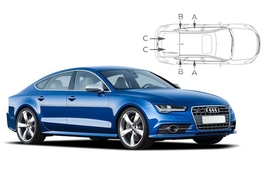 Sluneční clony na okna - AUDI A7 (2010-2018) - Komplet sada (AU-A7-5-A)