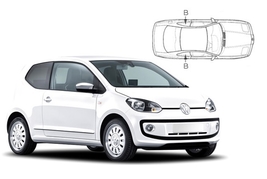 Sluneční clony na okna - VW Up 3dv. (2011-) - Len na bočné stahovacie sklá (VW-UP-3-A/18)