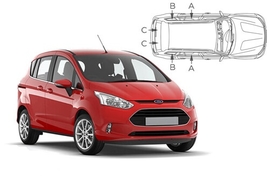 Sluneční clony na okna - FORD B-MAX (2012-) - Komplet sada (FOR-BMAX-5-A)