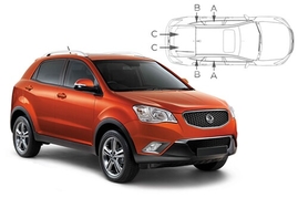 Sluneční clony na okna - SSANGYONG Korando (2011-2019) - Komplet sada (SSA-KORA-5-A)