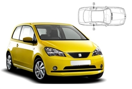 Sluneční clony na okna - SEAT Mii 3dv. (2012-) - Len na bočné stahovacie sklá (SEA-MII-3-A/18)