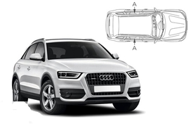 Sluneční clony na okna - AUDI Q3 (2011-2018) - Len na bočné stahovacie sklá (AU-Q3-5-A/18)