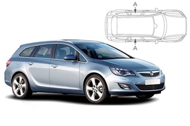 Sluneční clony na okna - OPEL Astra J Combi (2010-2015) - Len na bočné stahovacie sklá (VAU-ASTR-E-C/18)