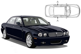 Sluneční clony na okna - JAGUAR XJ sedan (2003-2010) - Len na bočné stahovacie sklá (JAG XJSE-4-B/18)