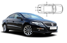 Sluneční clony na okna - VW Passat CC (2008-2012) - Komplet sada (VW-PASS-C-C)