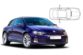 Sluneční clony na okna - VW Scirocco (2008-) - Len na bočné stahovacie sklá (VW-SCIR-3-A/18)