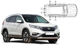 Sluneční clony na okna - HONDA CR-V (2012-2018) - Komplet sada (HON-CRV-5-C)