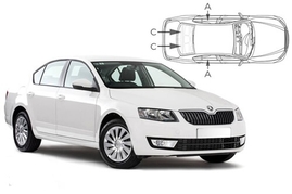 Sluneční clony na okna - SKODA Octavia III. (2013-2020) - Komplet sada (SKO-OCTA-5-C)