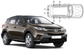 Sluneční clony na okna - TOYOTA RAV4 (2013-2018) - Komplet sada (TOY-RAV4-5-C)