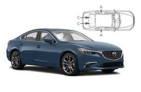 Sluneční clony na okna - MAZDA 6 sedan (2012-) - Komplet sada (MAZ-6-4-C)