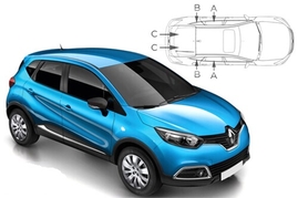 Sluneční clony na okna - RENAULT Captur (2013-2019) - Komplet sada (REN-CAPT-5-A)