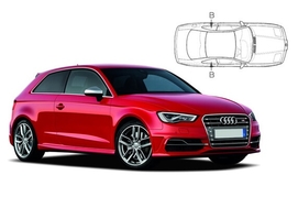 Sluneční clony na okna - AUDI A3/S3 Hatchback 3dv. (2013-2020) - Len na bočné stahovacie sklá (AU-A3-3-B/18)