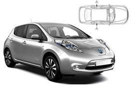 Sluneční clony na okna - NISSAN Leaf (2011-2017) - Len na bočné stahovacie sklá (NIS-LEAF-5-A/18)